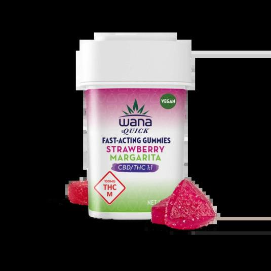 Strawberry Margarita Quick 1:1 100mg Gummies - Wana