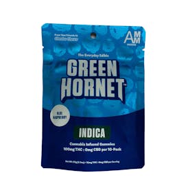 Green Hornet - Edible - Gummies - Blue Raspberry - Indica - 100MG