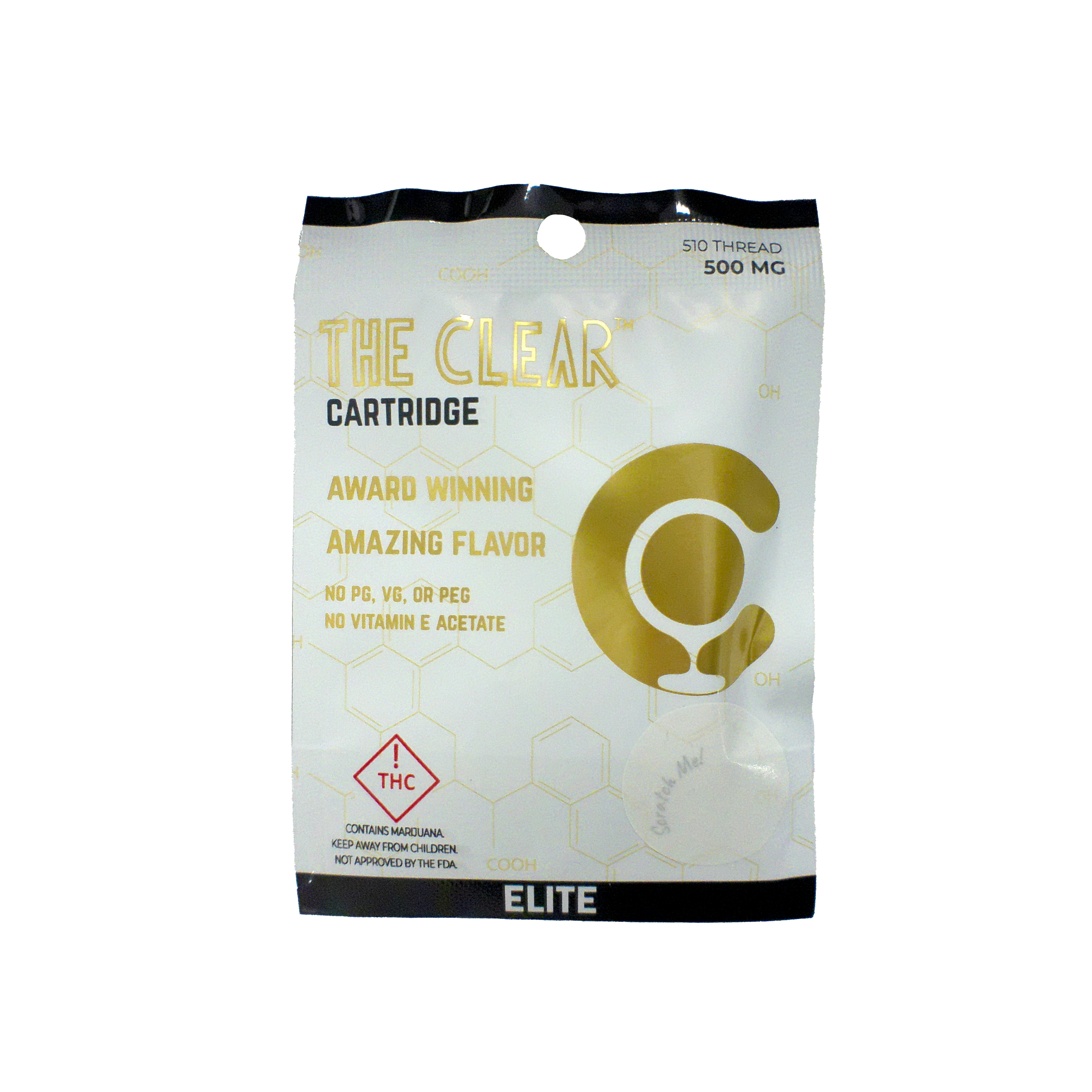 The Clear Elite - Vape Cart - Threaded - Golden Goat - Sativa - 0.5G