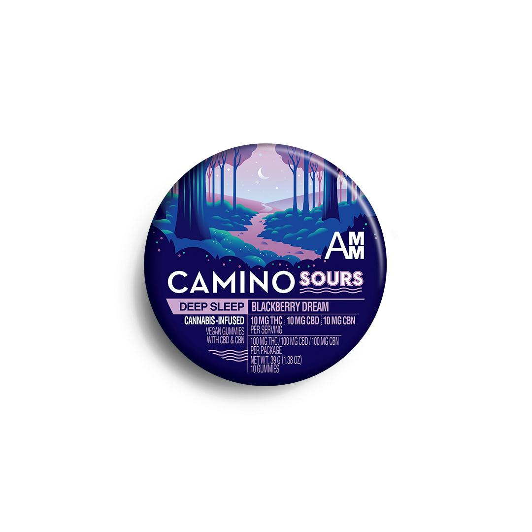 KIVA - Edible - Gummies - Camino Sour Blackberry Dream (Deep Sleep) 1:1:1 - Indica - 100MG at Speakeasy Dispensary