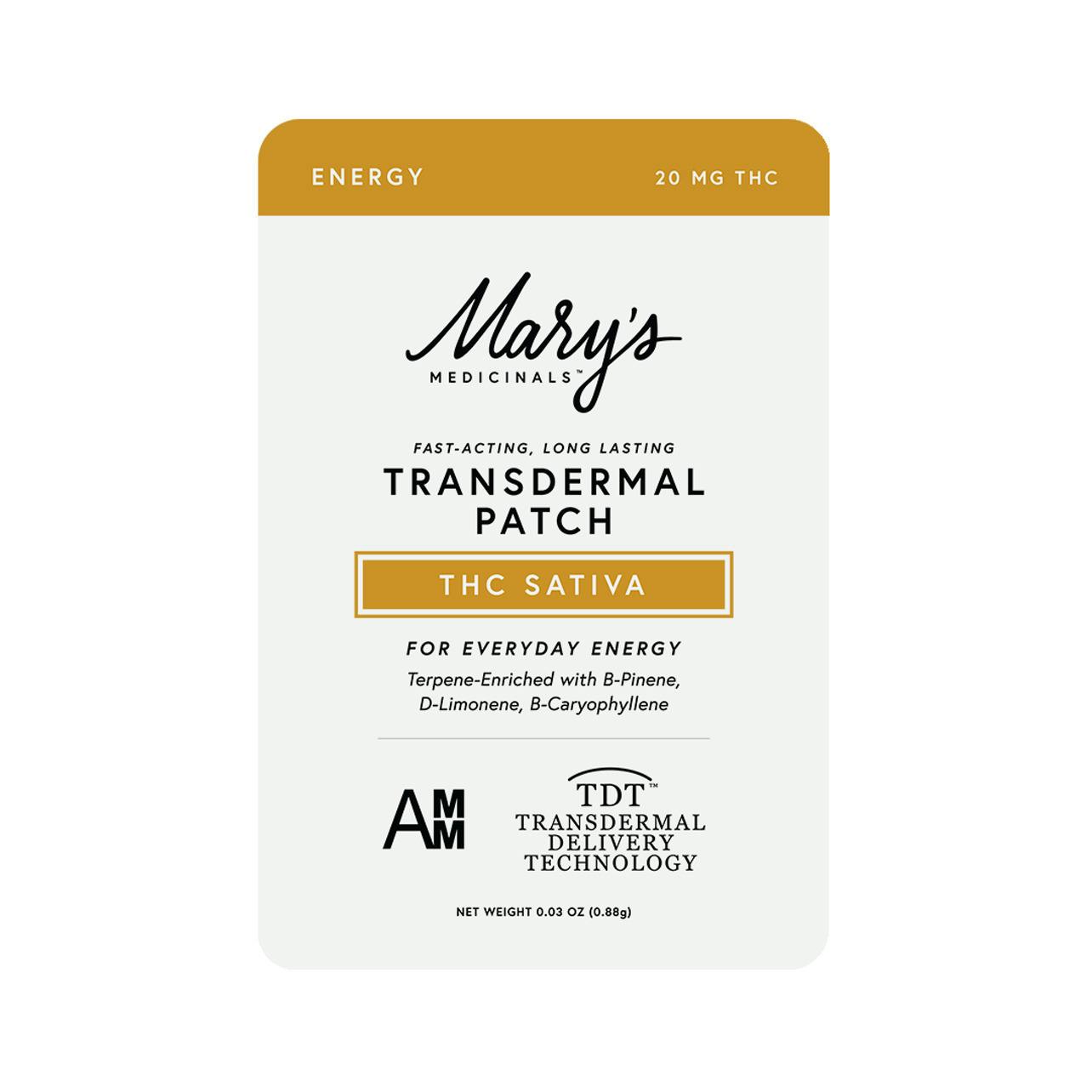 Mary's Medicinals - Topical - Patch - Energy - Sativa - 20MG