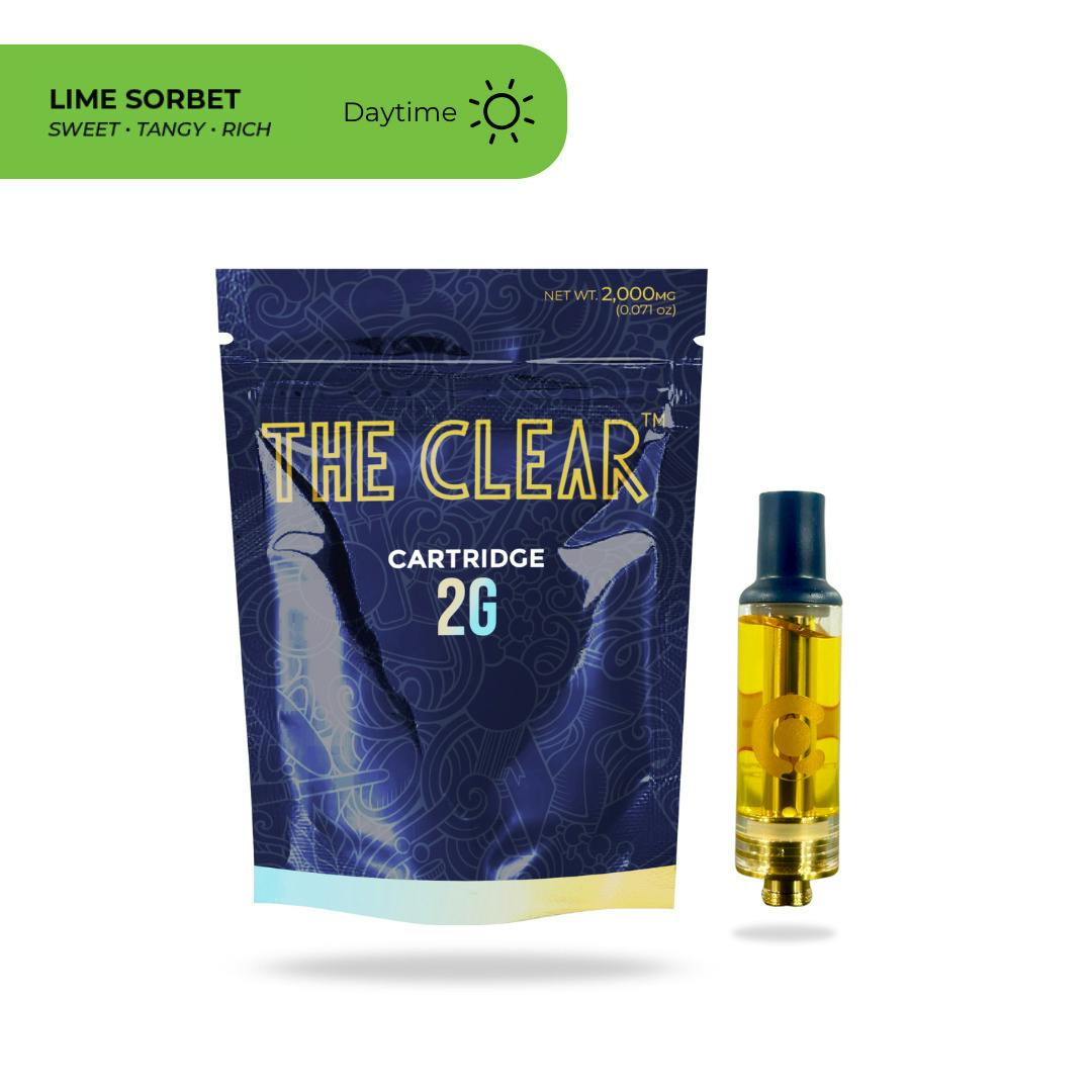 The Clear Elite - Vape Cart - Threaded - Lime Sorbet - Hybrid - 2G