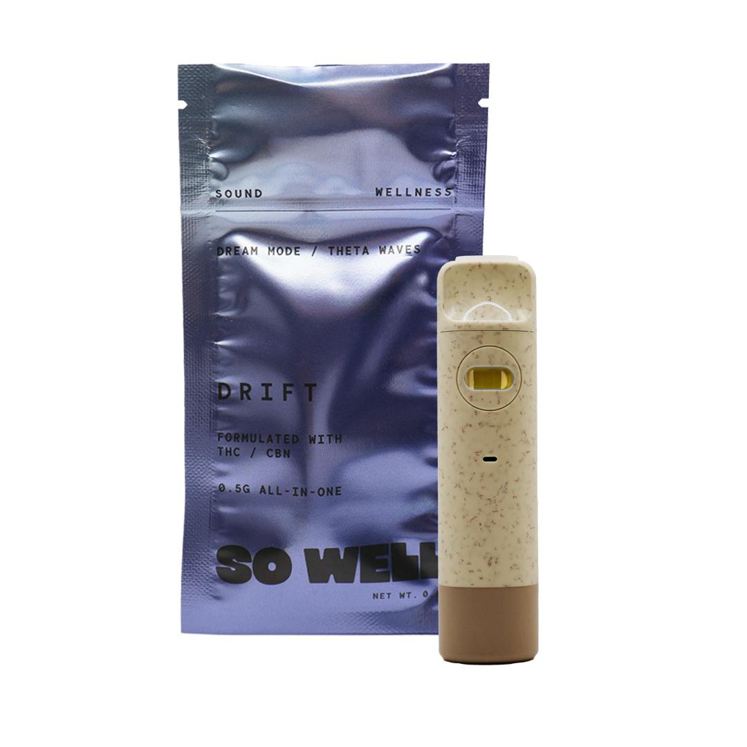 So Well - Vape Cart - AIO - Drift - Indica Hybrid - 0.5G at Speakeasy Dispensary