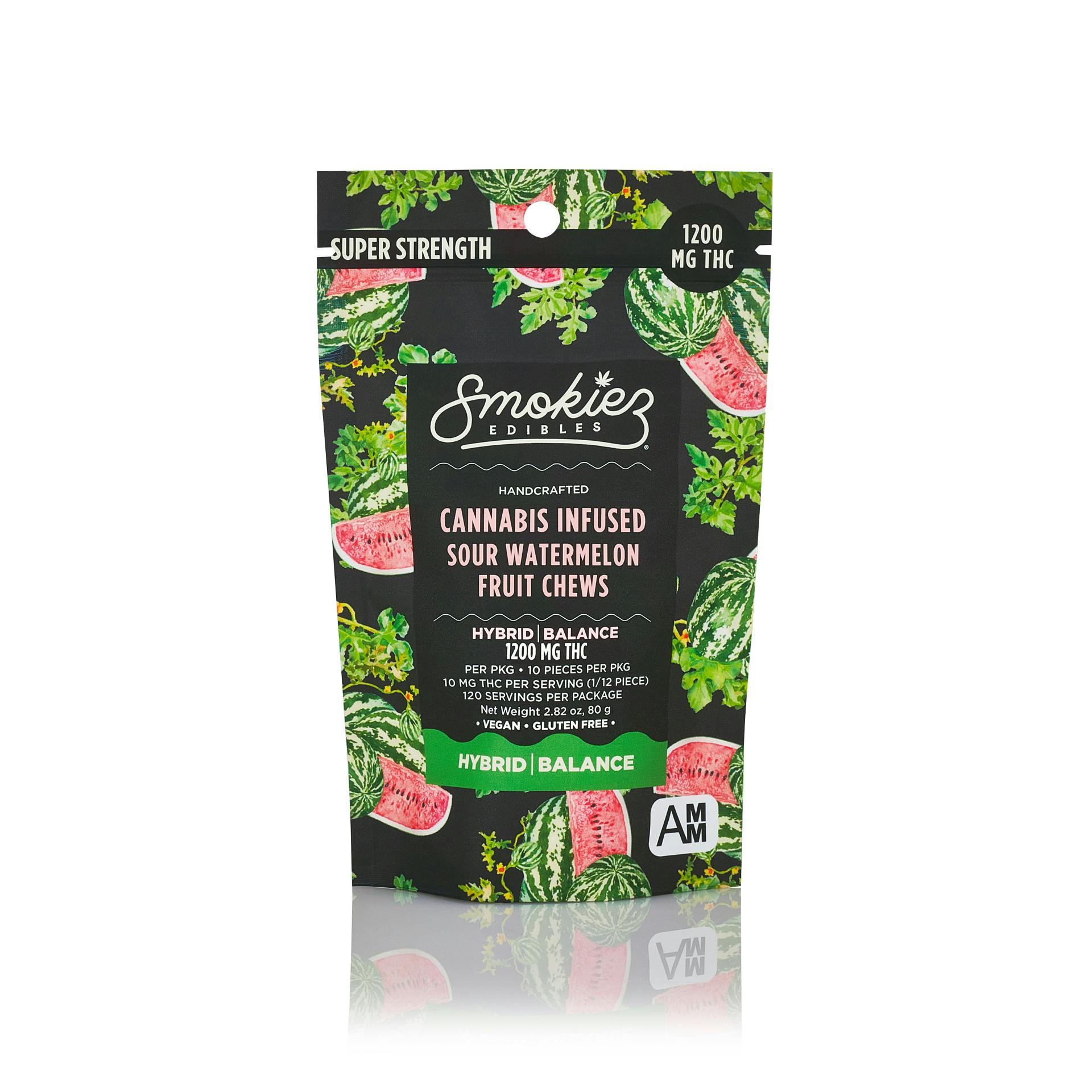 Smokiez - Edible - Gummies - Sour Watermelon - Hybrid - 1200MG