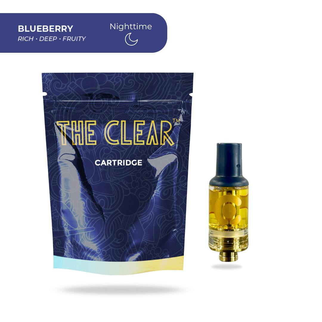 The Clear Elite - Vape Cart - Threaded - Blueberry - Indica - 0.5G at Speakeasy Dispensary