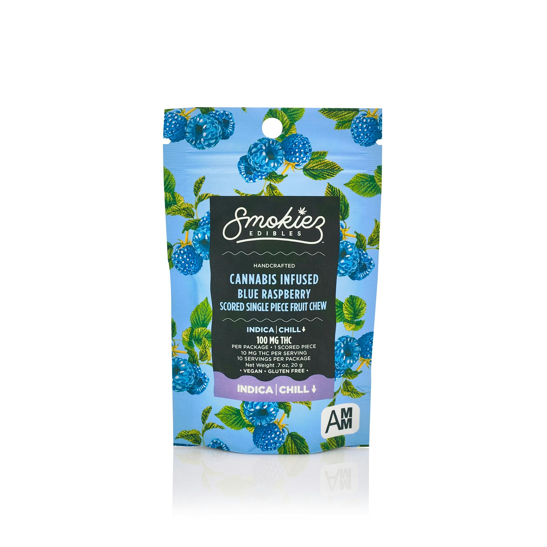 Smokiez - Edible - Gummies - Sweet Blue Raspberry - Indica - 100MG