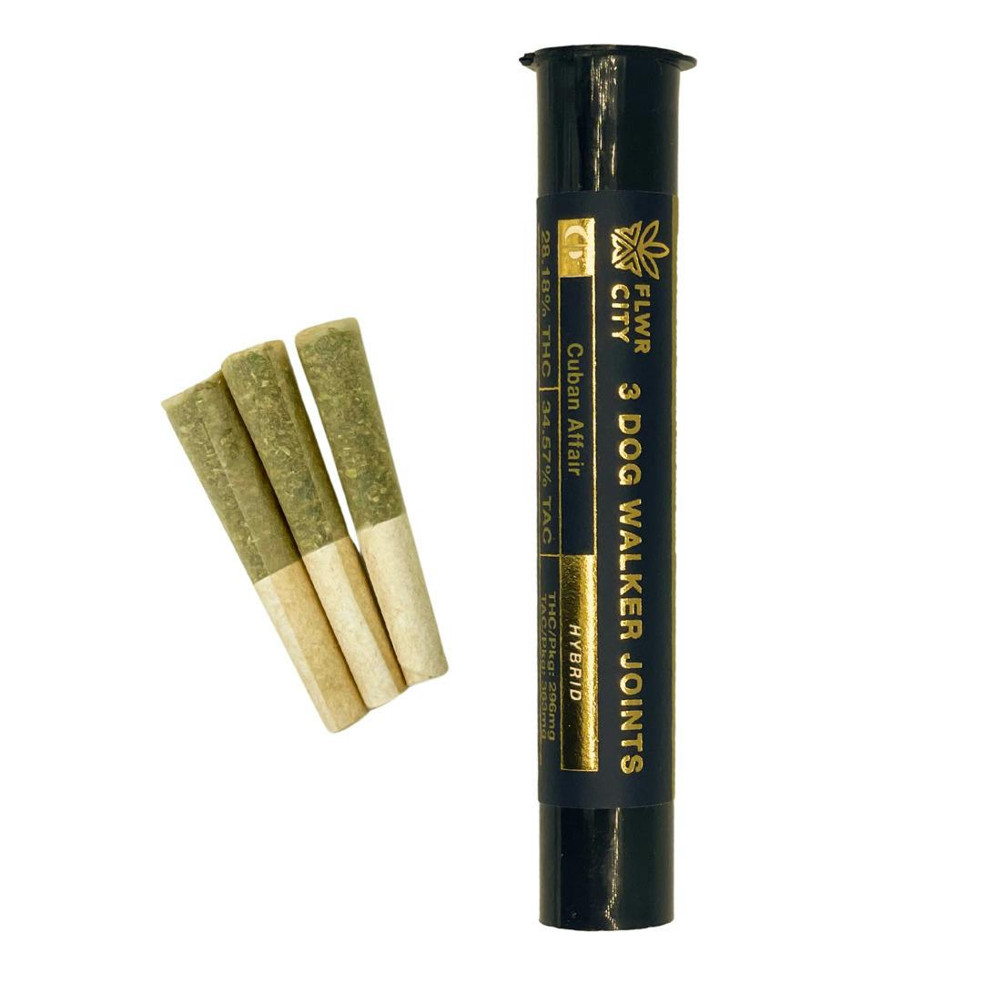 FLWR CITY - Cuban Affair - Dog Walker Pre-rolls 0.35g (3 pack)