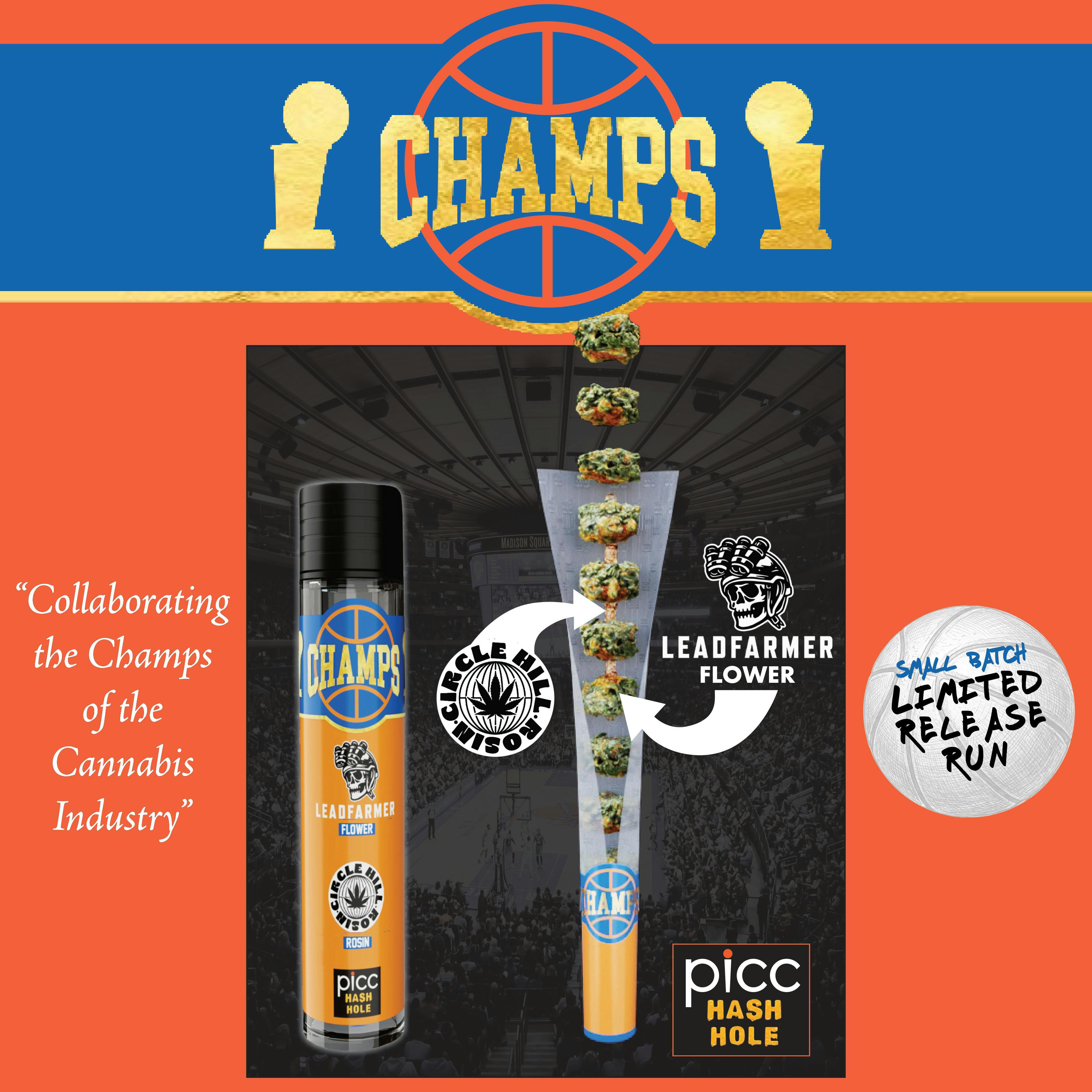 CHAMPS - Tricho Jordan x Dulce De Uva - (PICC x LeadFarmer x Circle Hill) Rosin Infused Hash Hole