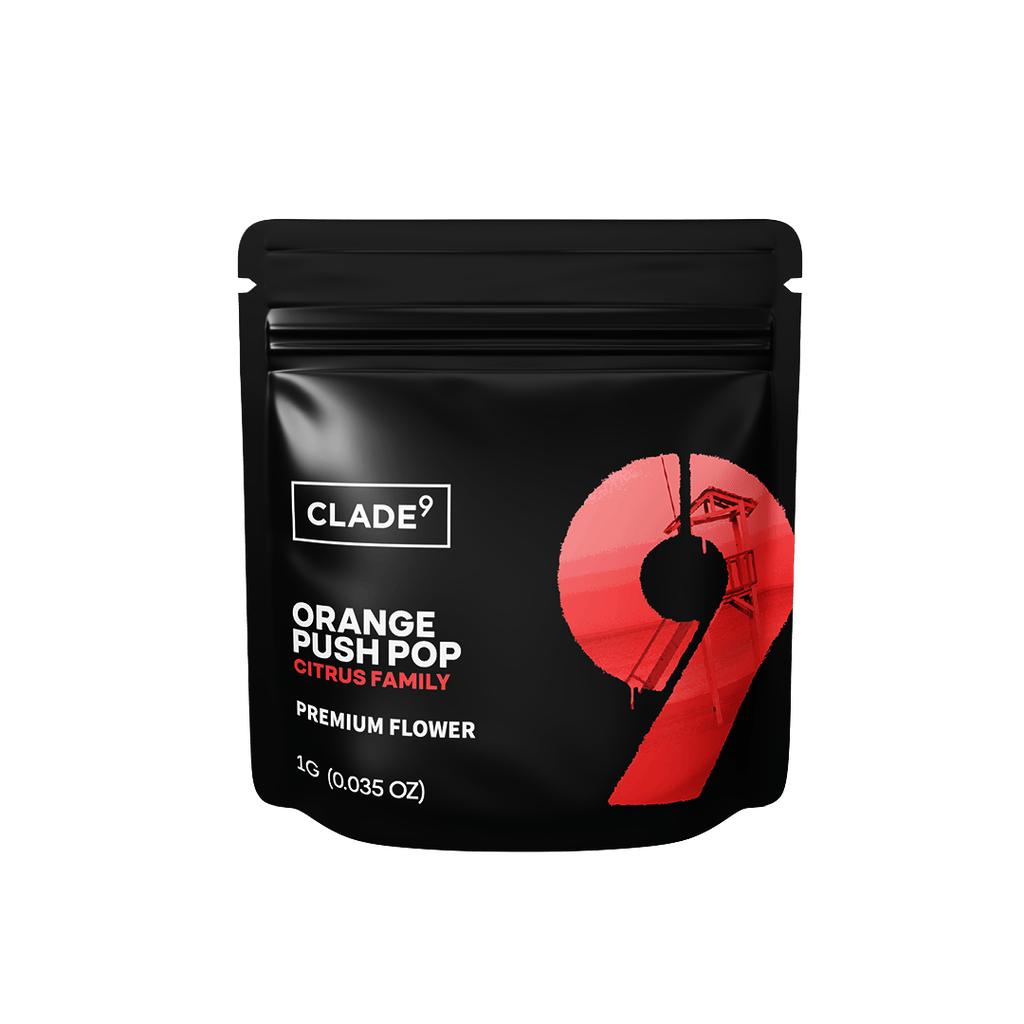 Clade 9 Orange Push Pop Flower 1g