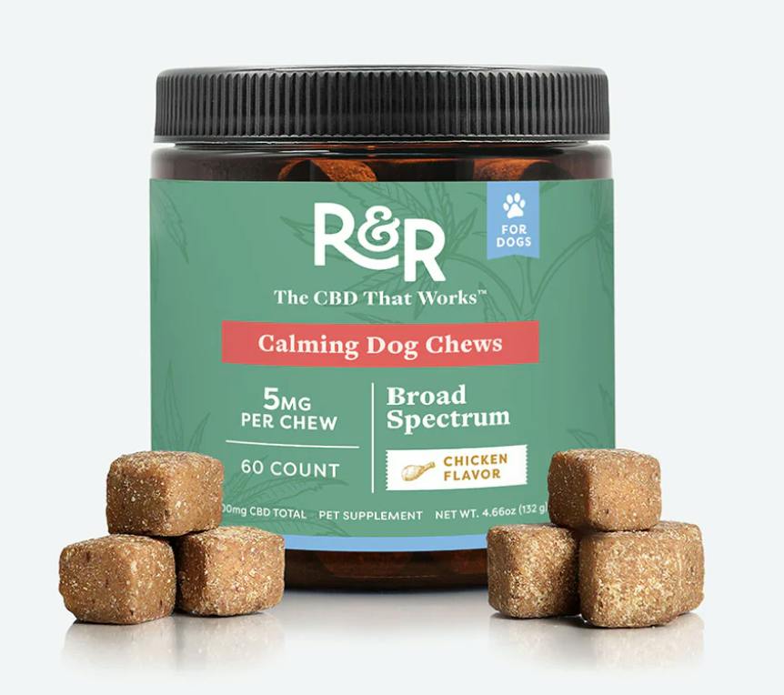 Calming Dog Chews - 5mg - CBD - 60 count - Chicken Flavored