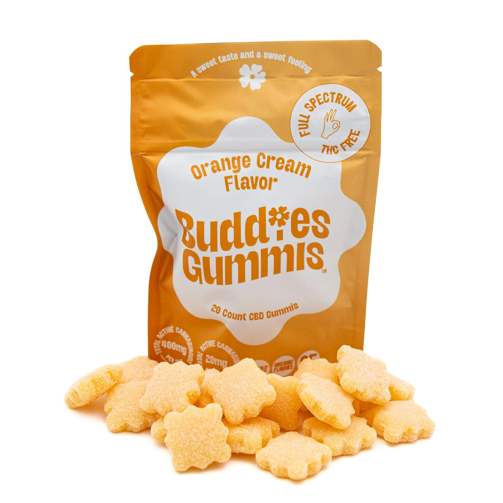 Orange Cream (20pk.) - 400mgCBD - Full Spectrum - Gummis
