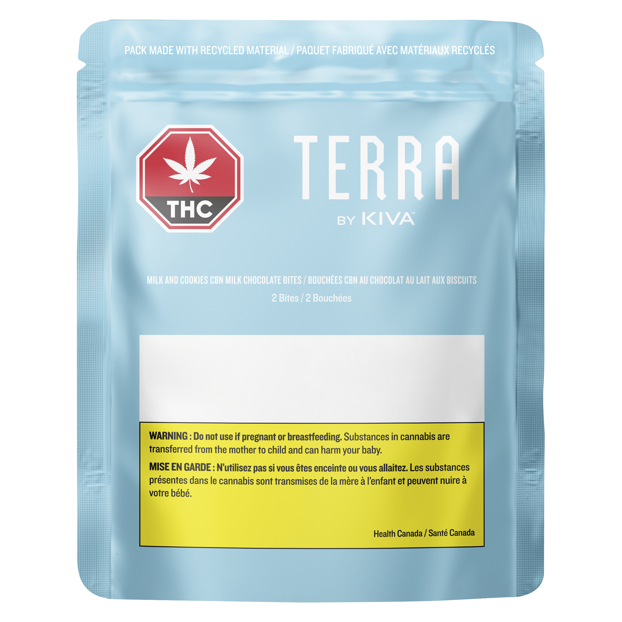 Terra by Kiva - Milk and Cookies CBN Milk Chocolate Bites - 2 Pack