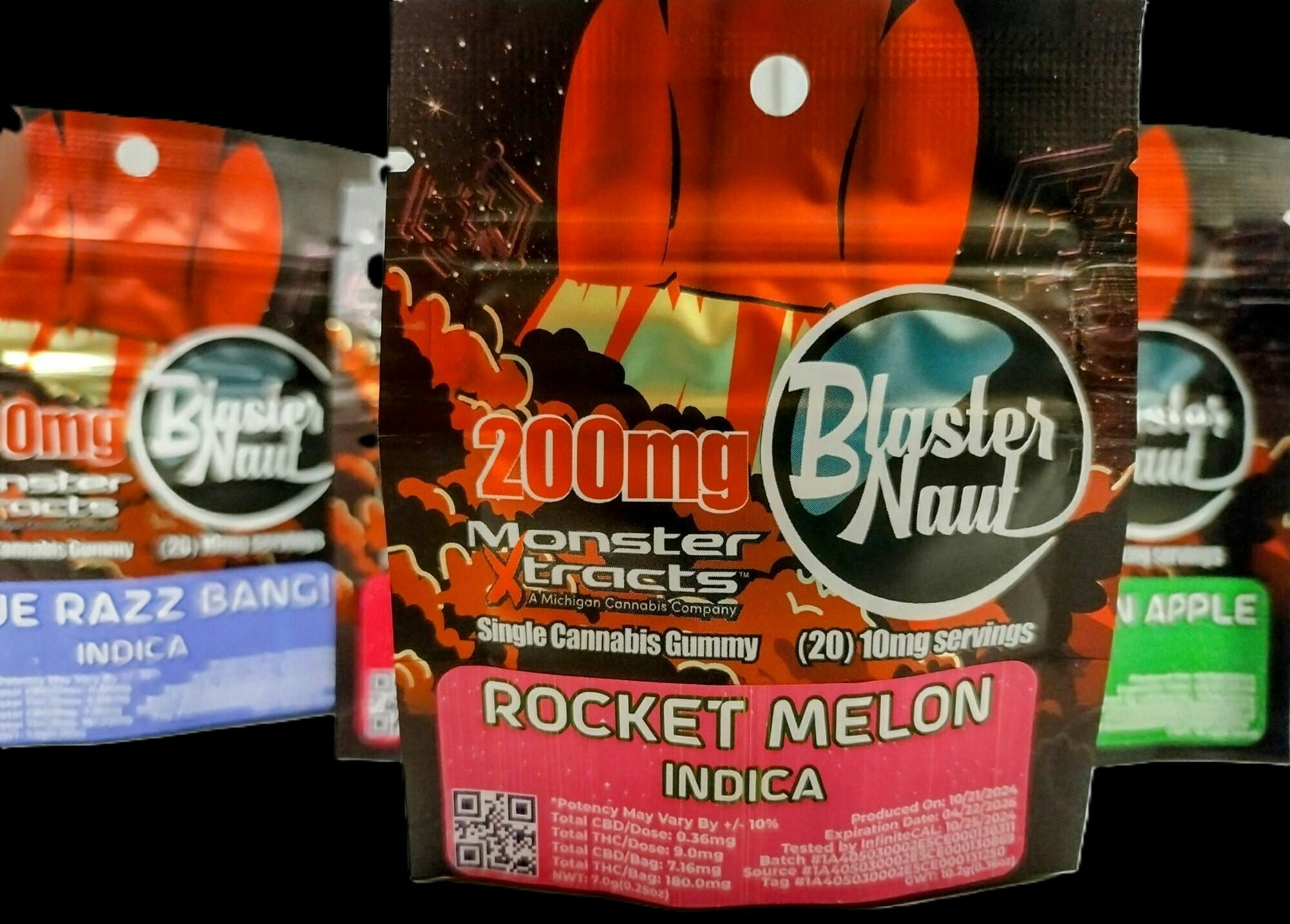 GUMMY - ROCKET MELON - 200MG BLASTERNAUT - MONSTER X