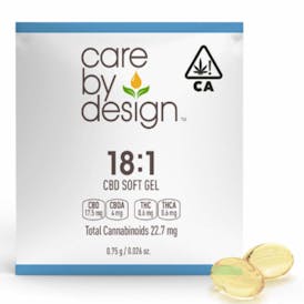 [Care By Design] CBD Single Serving Soft Gels - 18:1