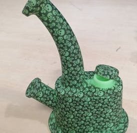 [Gear] 8" colorful Silicone Decal dab rig with built in jar