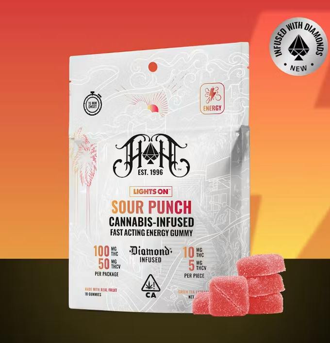 [Heavy Hitters] Gummies - 150mg - Lights On Sour Punch 2:1 (THC:THCV) (S)
