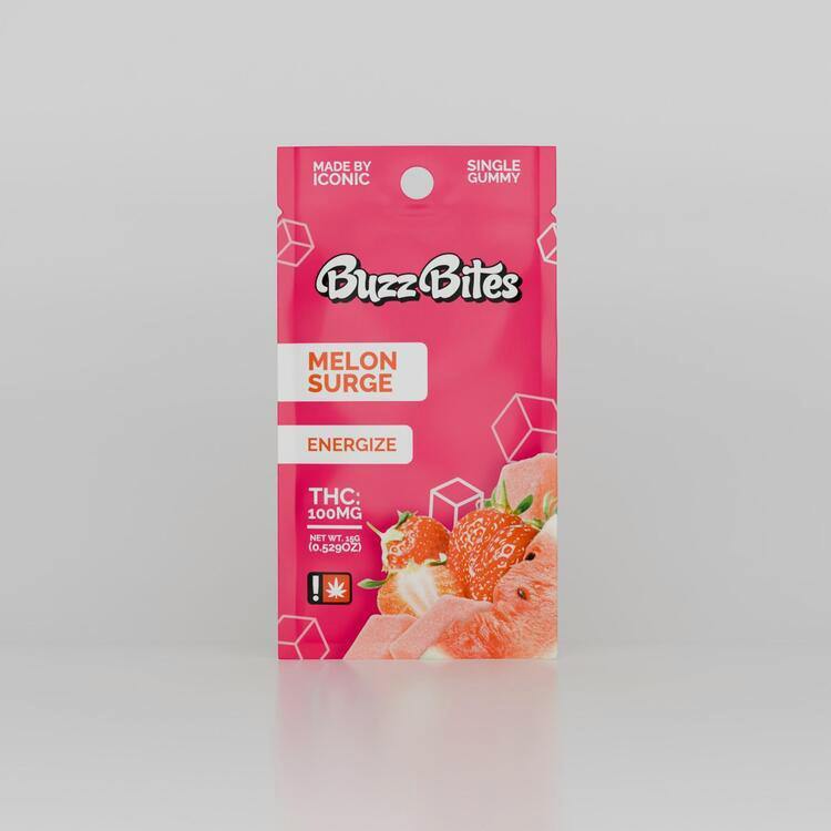 Buzz Bites - Melon Surge Energize - 100mg Gummy