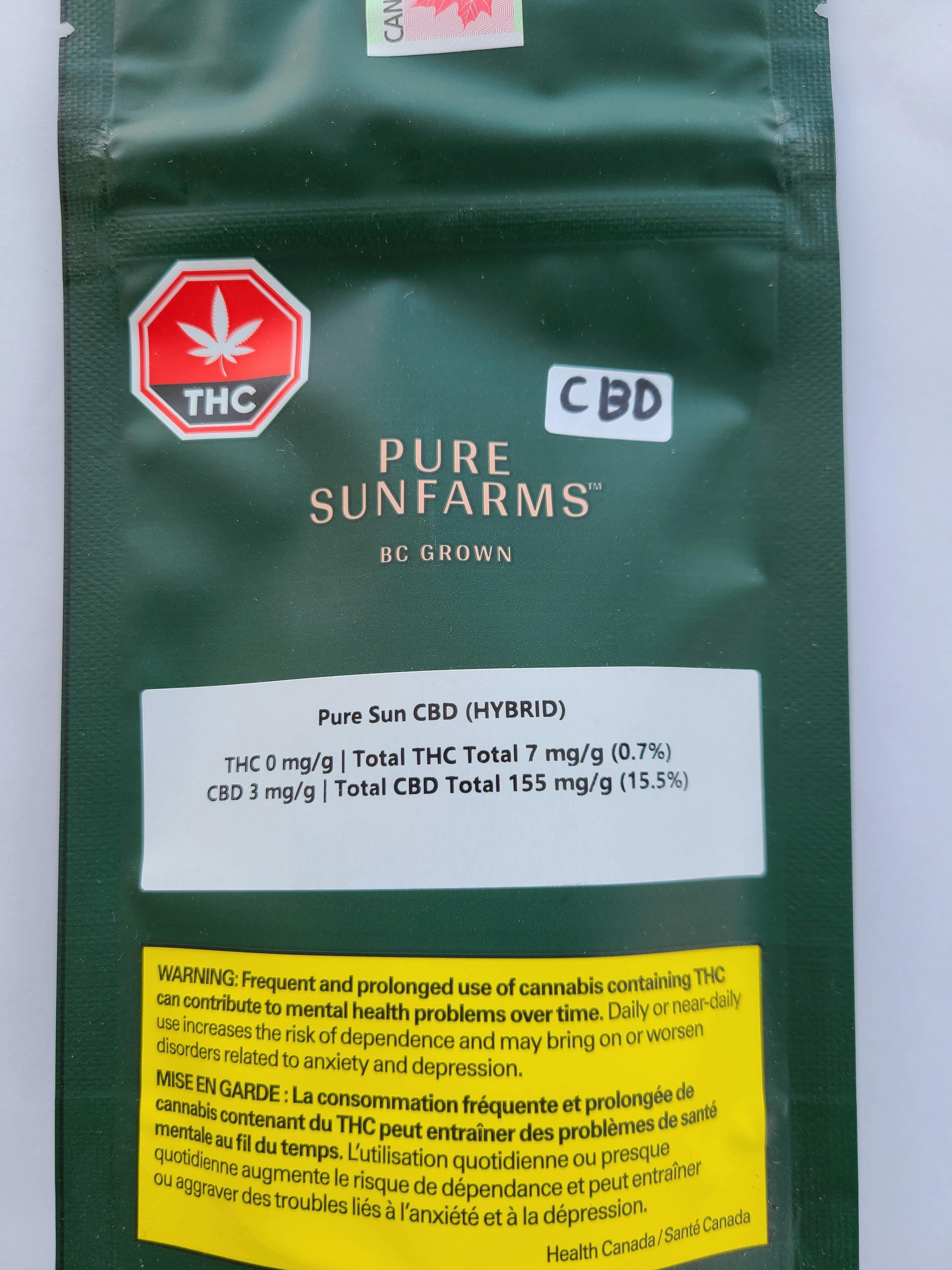 Pure Sunfarms - Pure Sun CBD - Flower - 3.5g