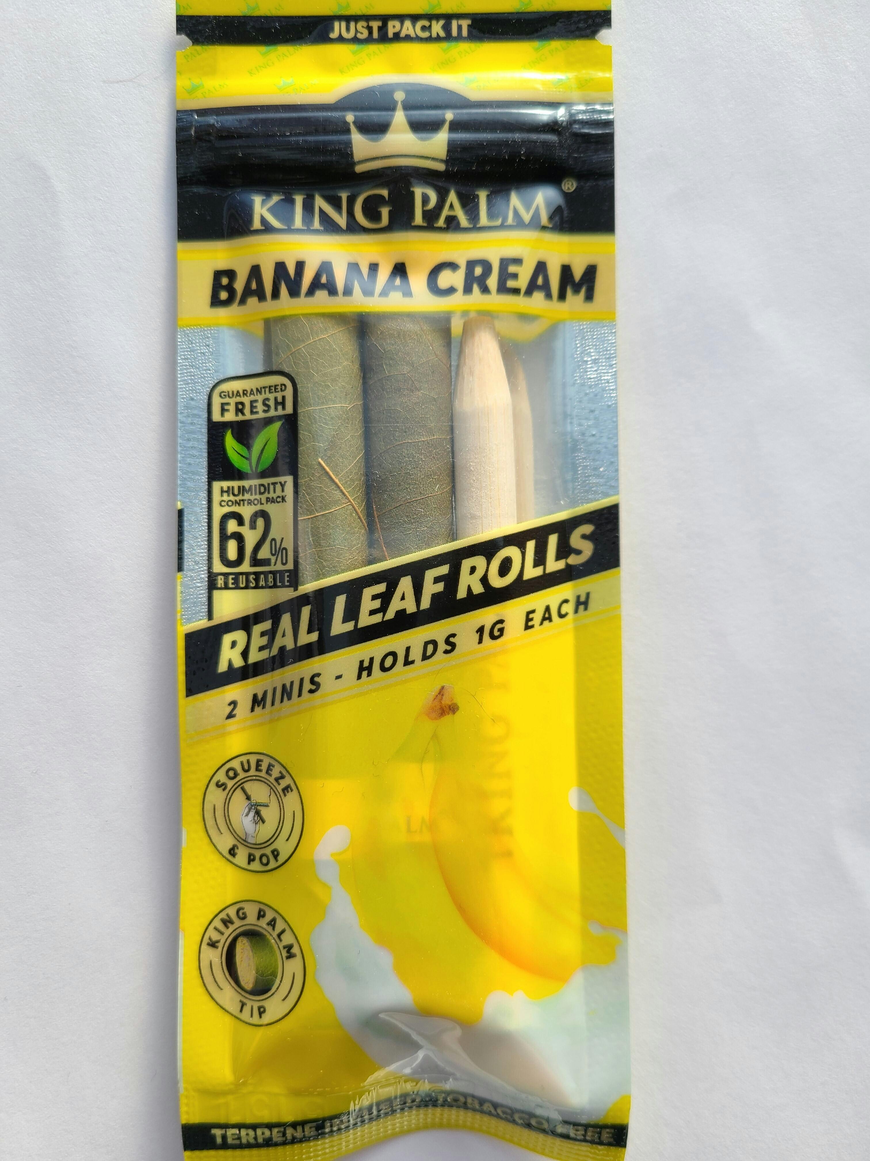 King Palm - Mini Pre-Roll Pouches - Banana Cream 2pk