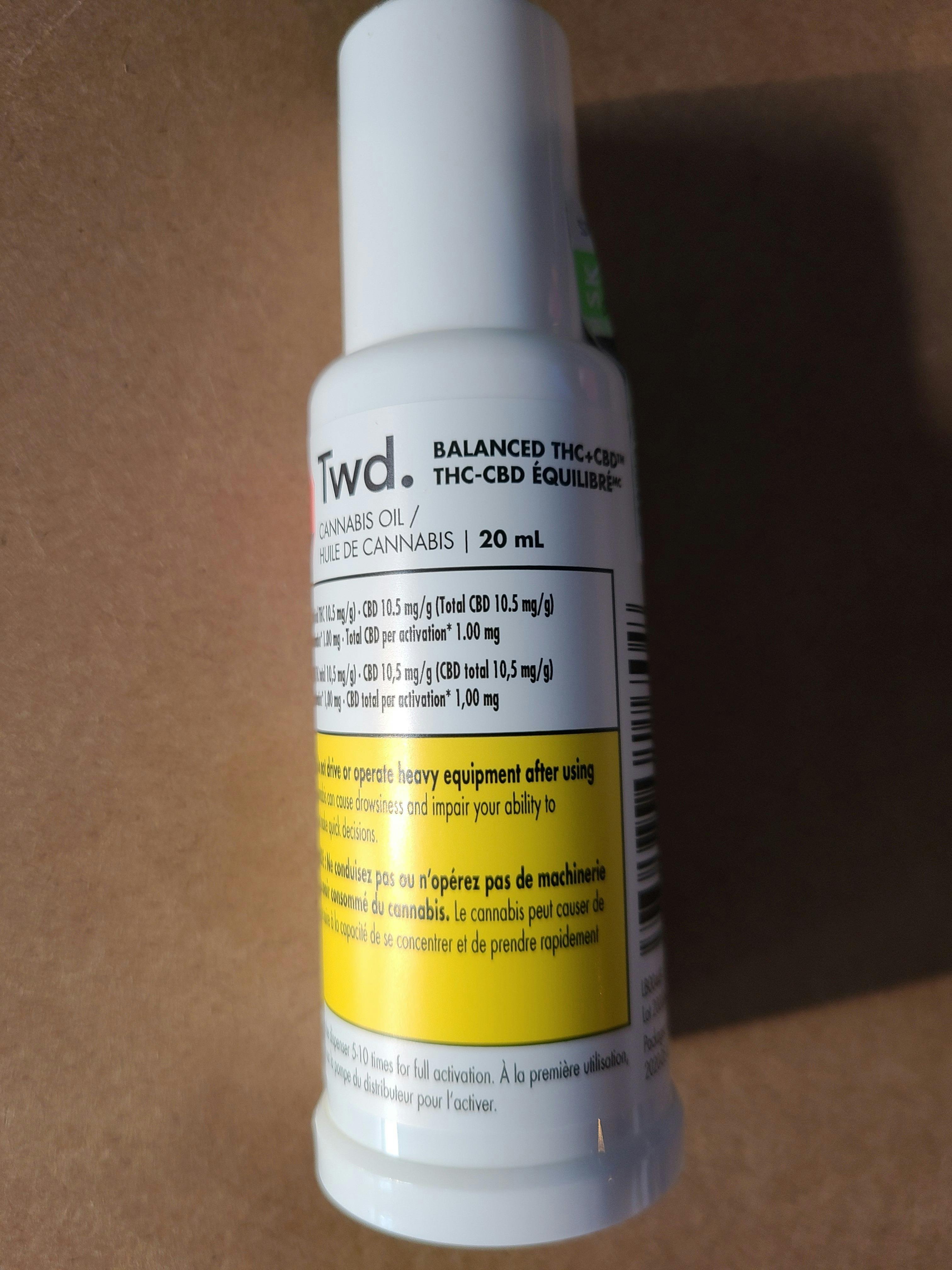 Twd. - Balanced Spray - Cannabis Oil
