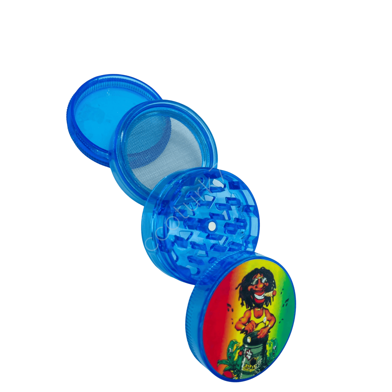 Bob Marley 40mm Plastic Grinder - 4 Parts