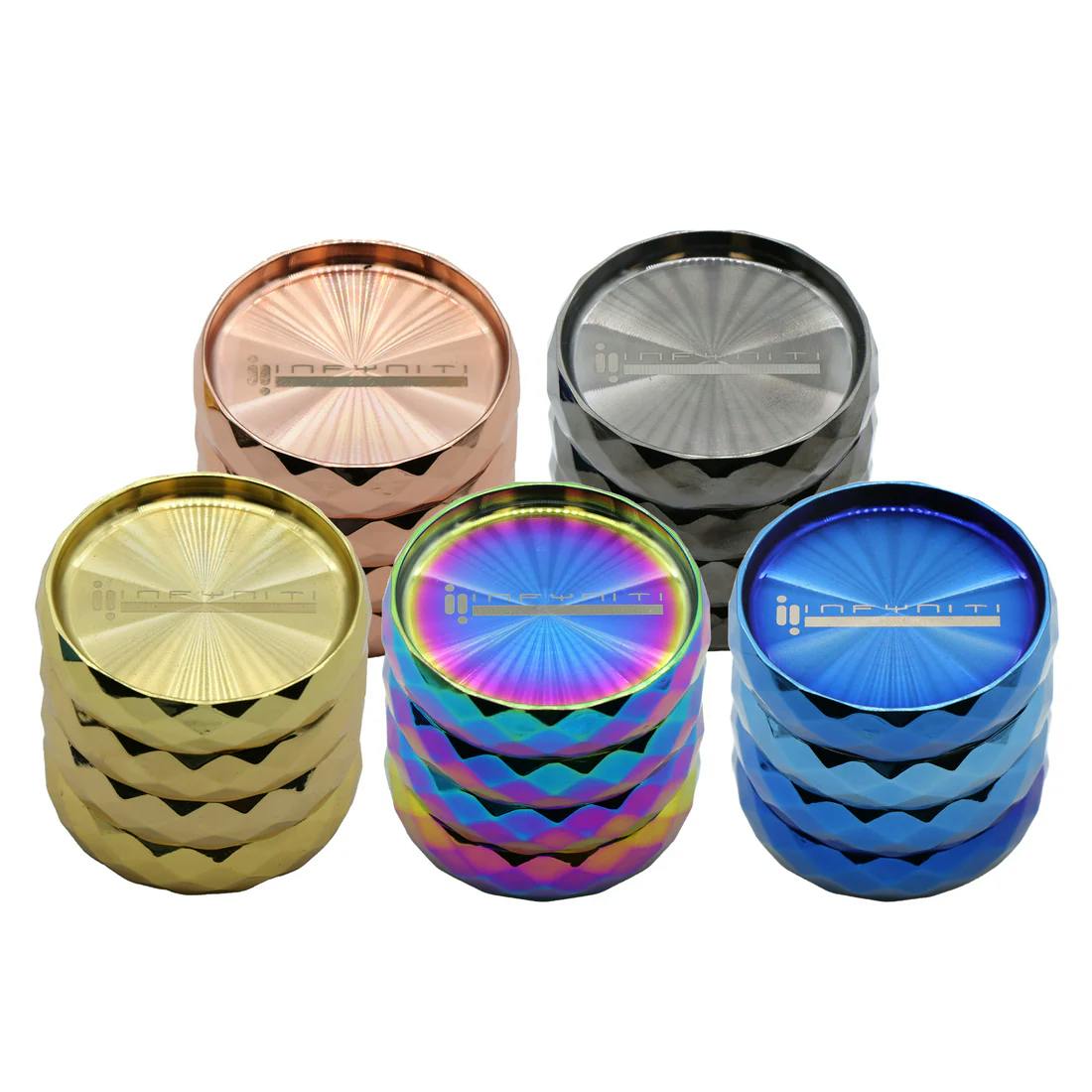 Infyniti Aluminium Grinder 62mm 4 pcs - Assorted