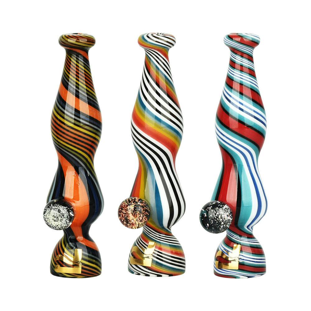 Pulsar Wig Wag Chillum w/ Dichro Marble -4"/Asst Clrs