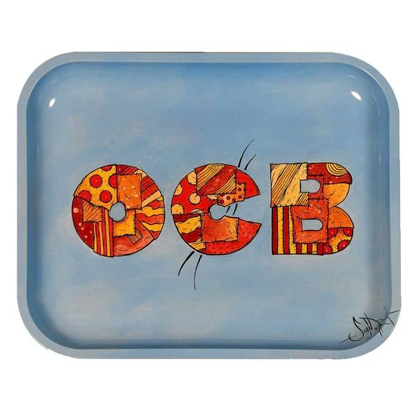 OCB Metal Rolling Tray - Patchwork Design - Small