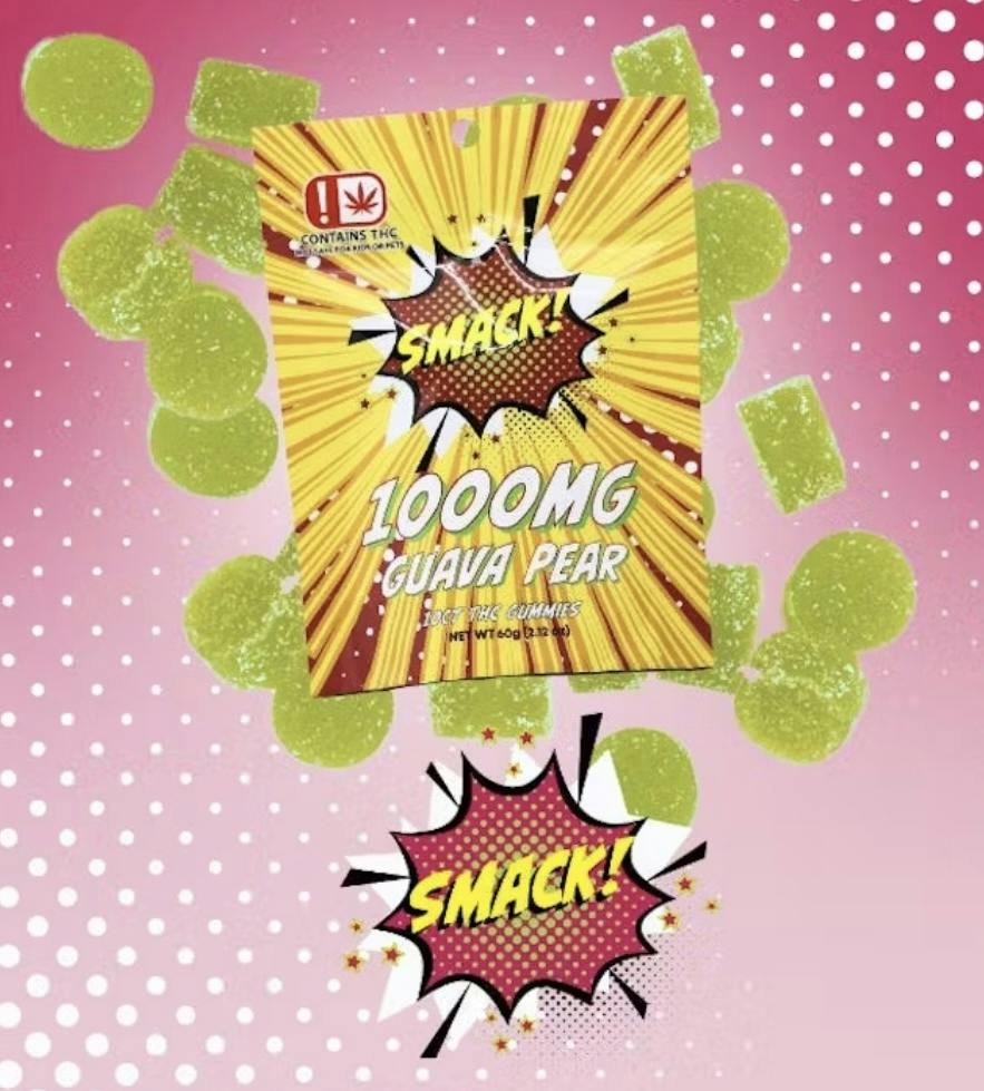 Guava Pear Gummies 1000mg By Smack! (Taxes Included, OTD Pricing)