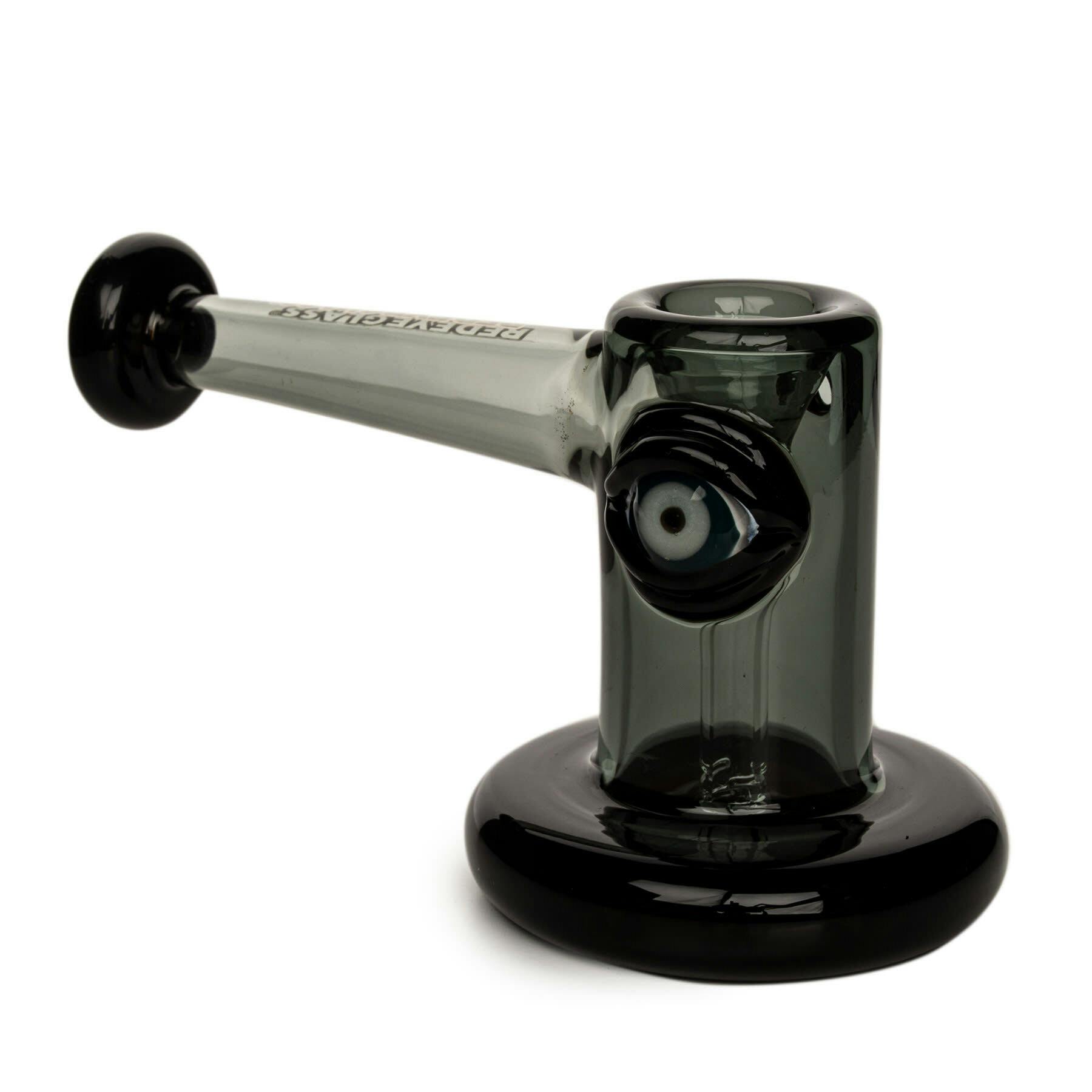 Red Eye Glass - 5" All-Seeing Eye Hammer Bubbler (Smoke/Black)