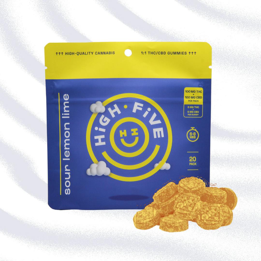 Gummies | High Five Sour Lemon Lime 10:1 20pk