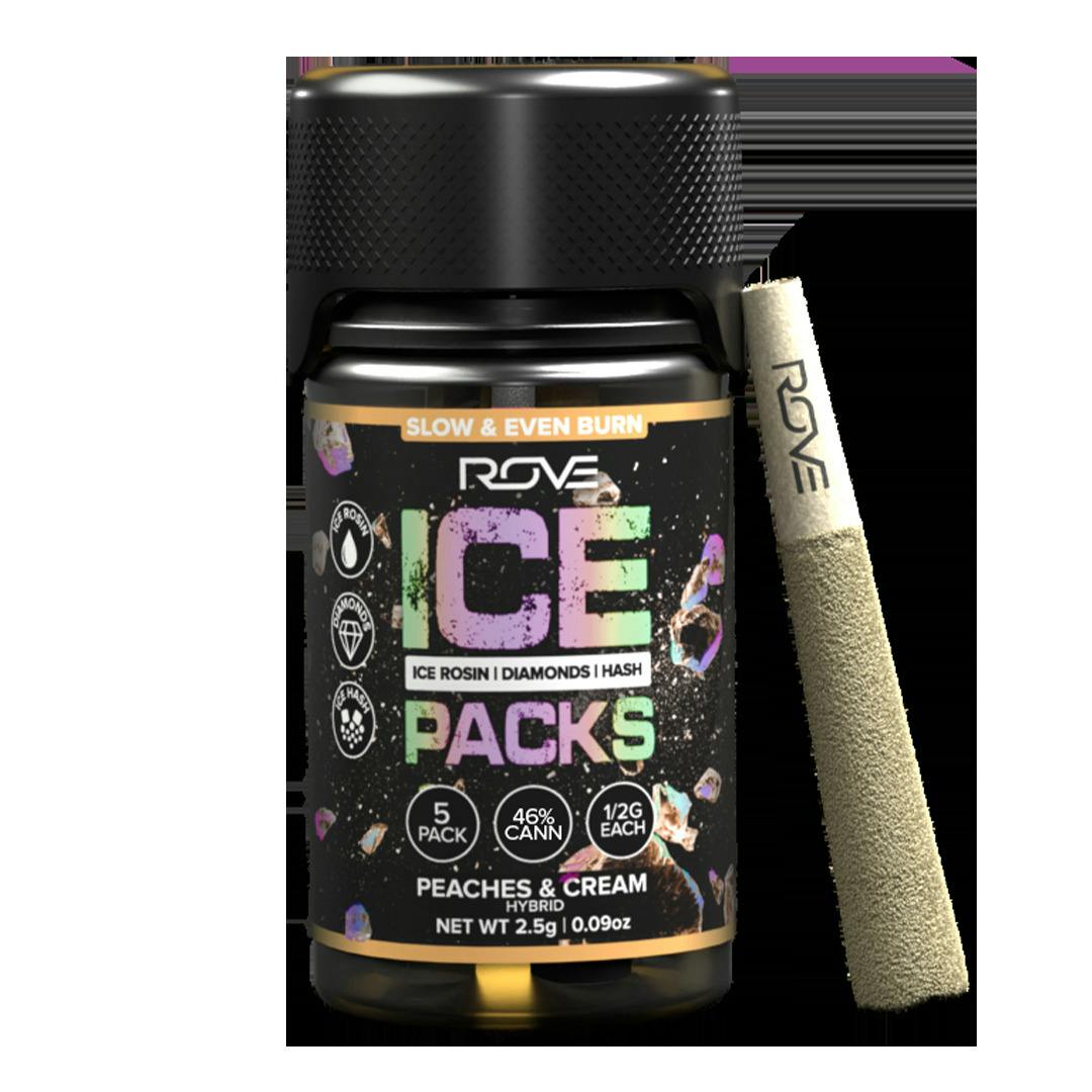 Infused Pre-Rolls 5pk | Rove Ice Pack Peaches & Cream 0.5g ea.