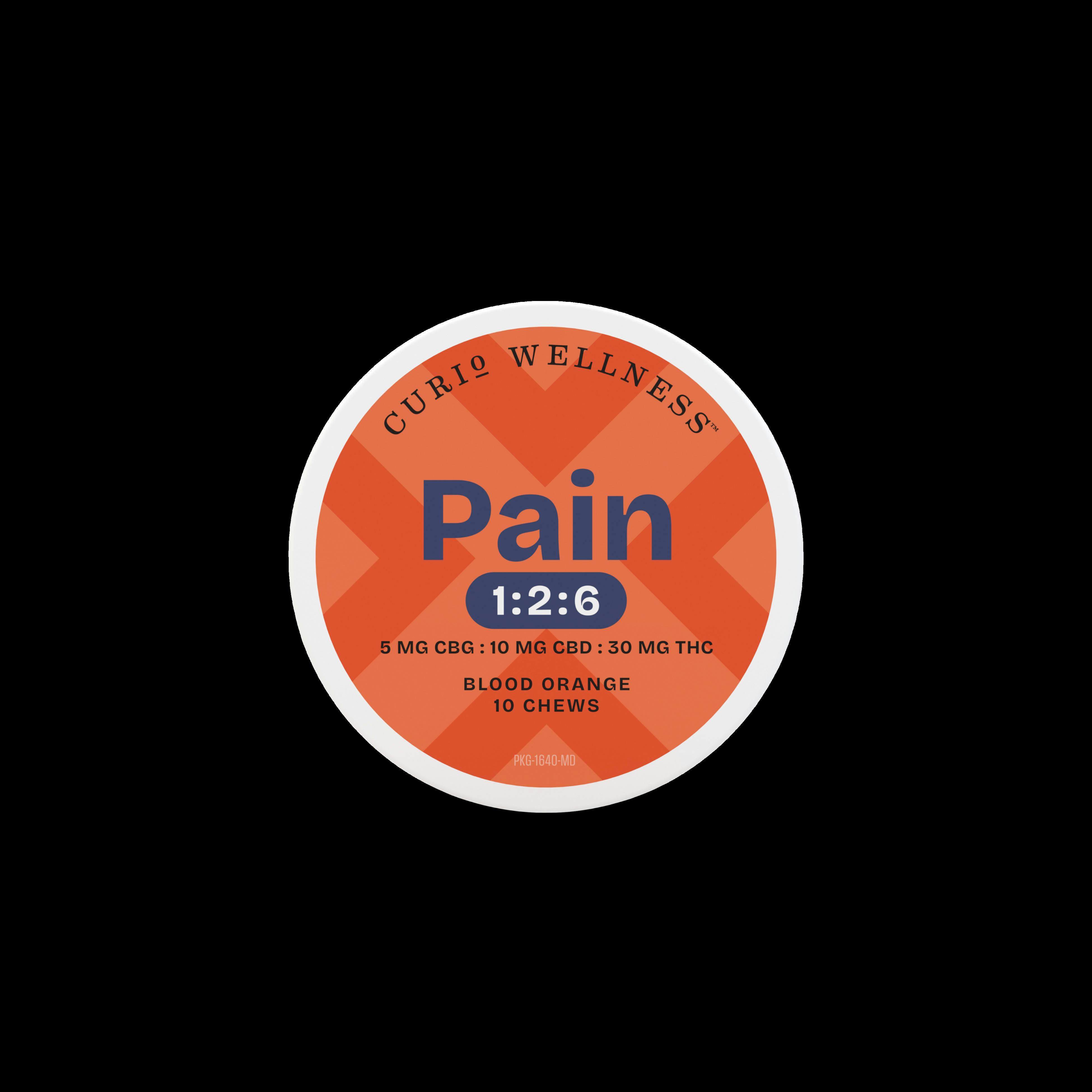 Gummies | Curio Wellness Pain Relief: Blood Orange 1:2:6