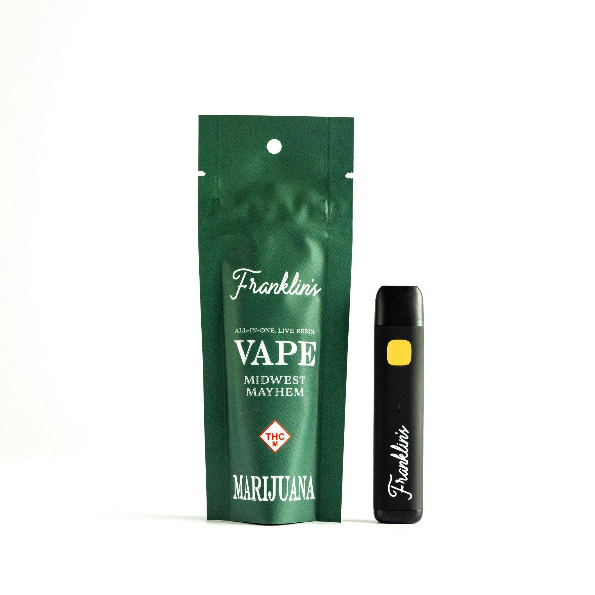 Live Resin Disposable 1g | Franklin's Midwest Mayhem
