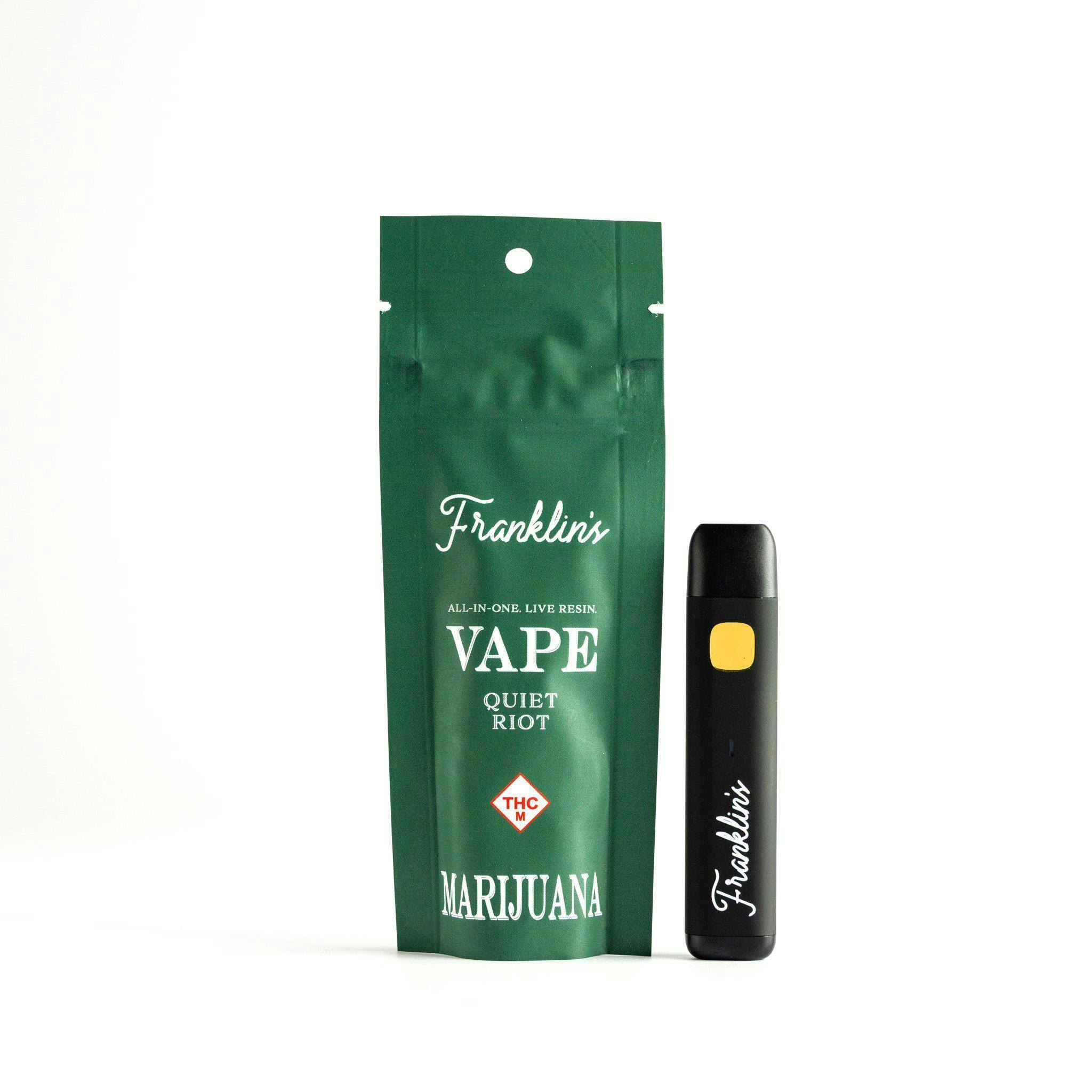 Live Resin Disposable 1g | Franklin's Quiet Riot