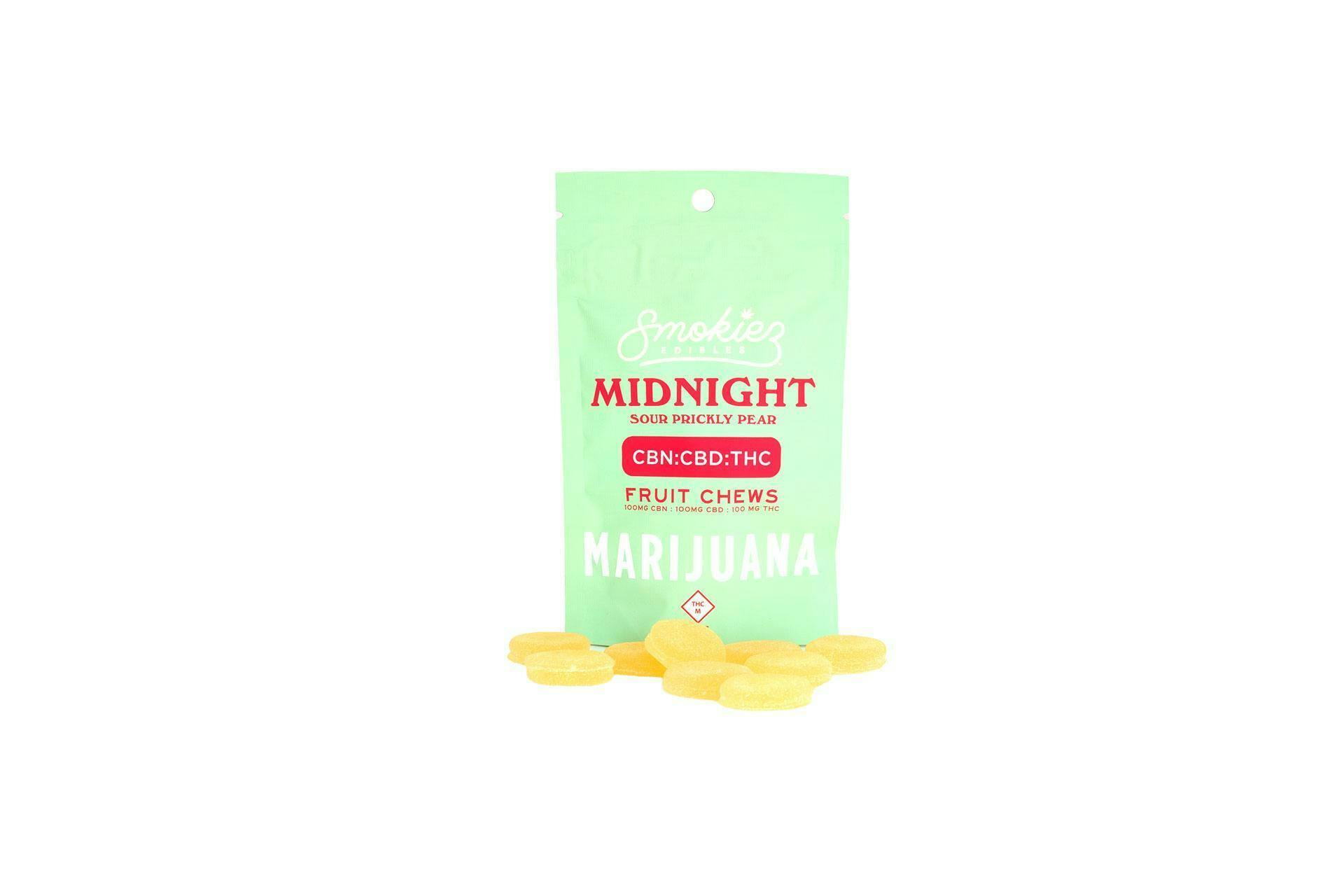 Fruit Chews 10pk | Smokiez Sweet Prickly Pear Trifecta 1:1:1