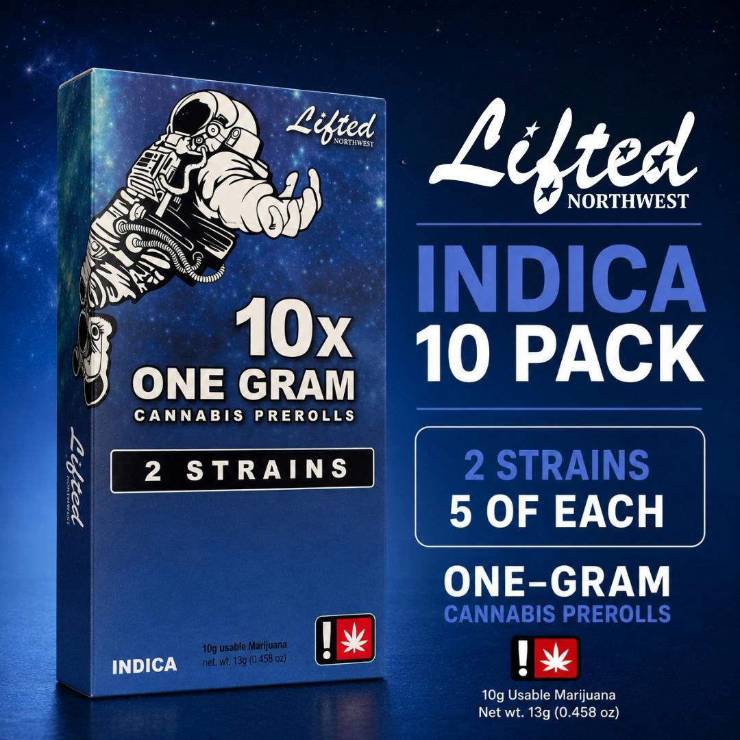 LIFTED - PREROLL - 10PK - INDICA - STICKY GLUE & SUB ZERO