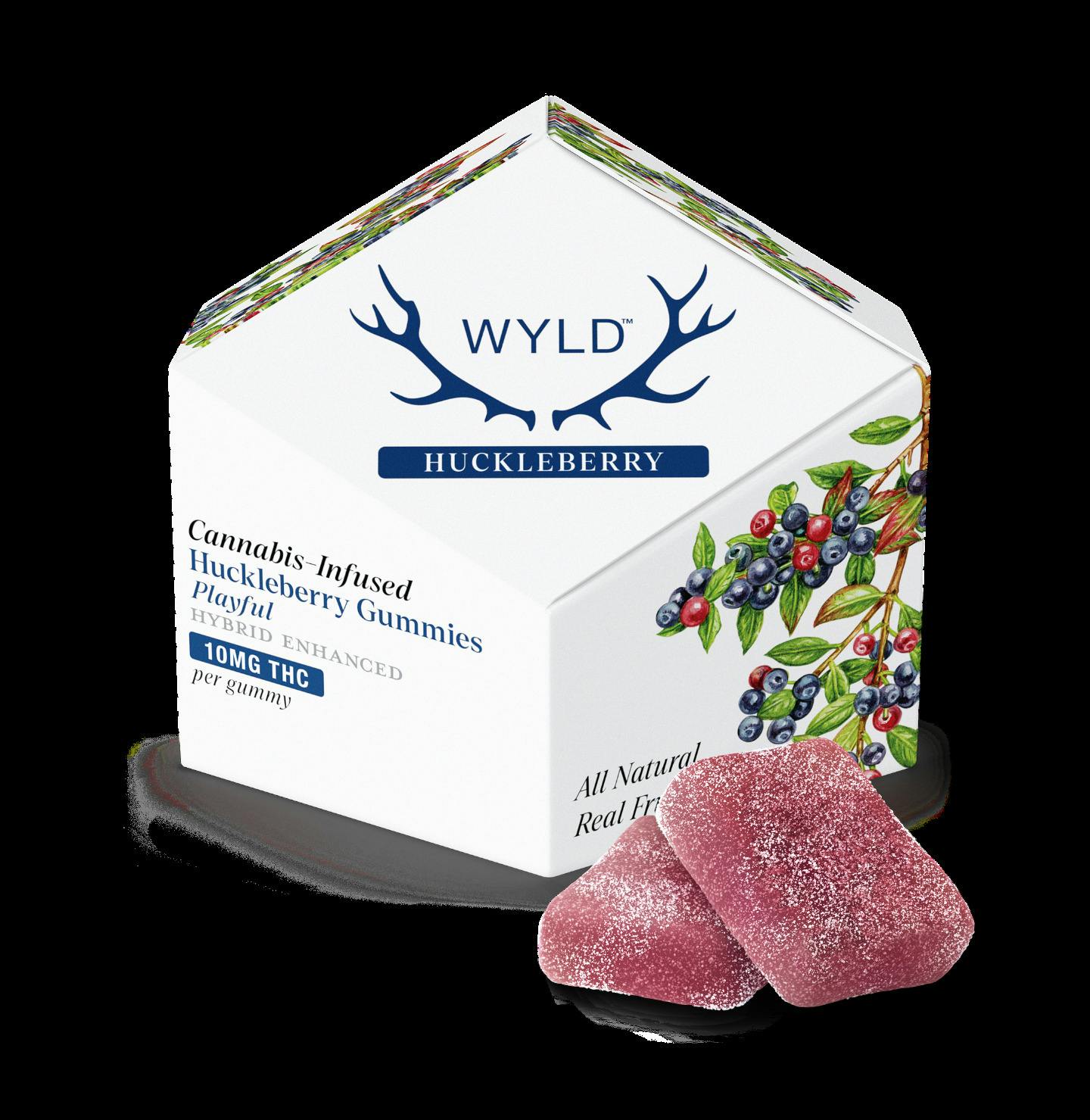 WYLD -: EDIBLE GUMMY - 100MG - HYBRID - HUCKLEBERRY