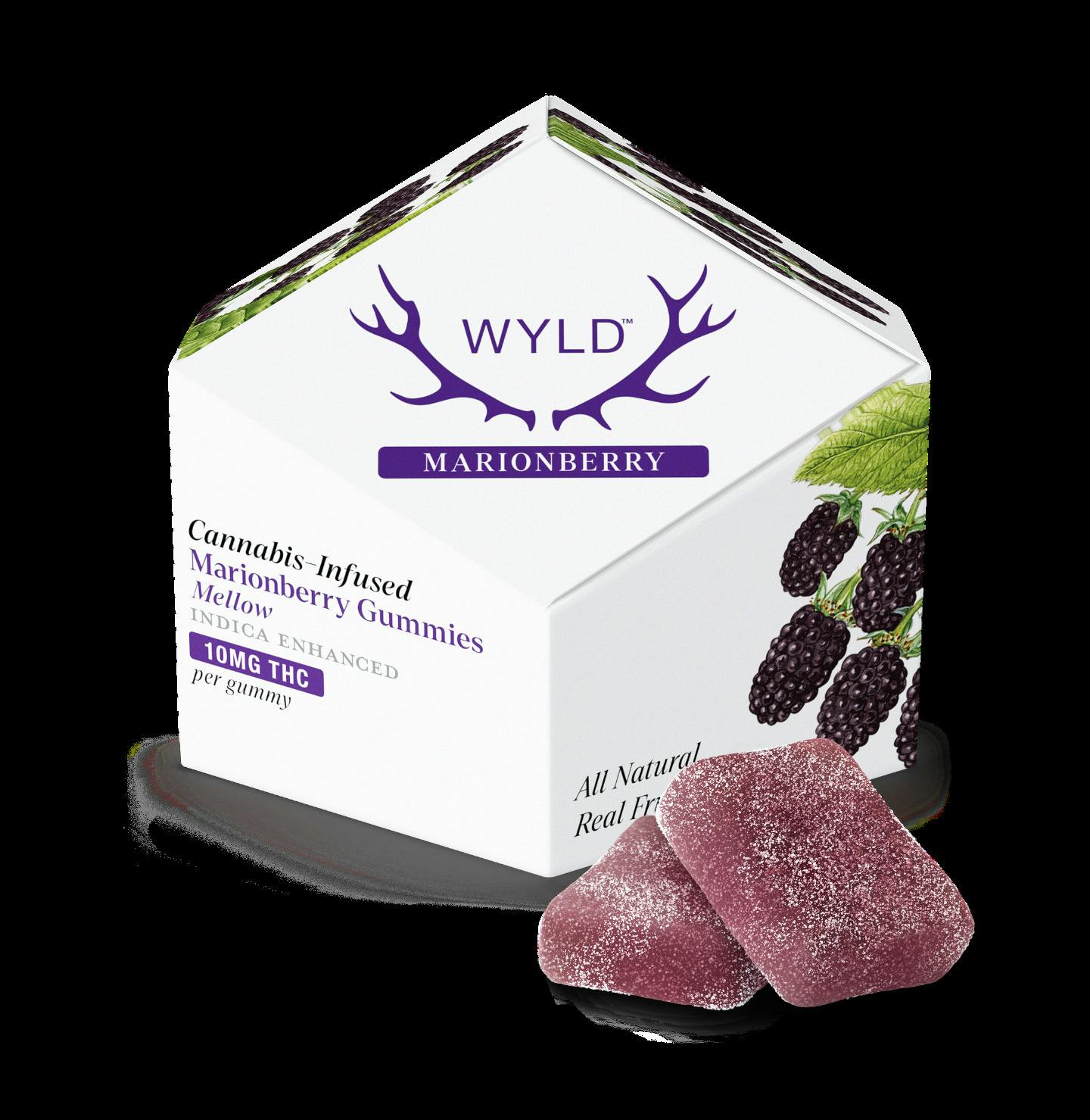 WYLD -: EDIBLE GUMMY - 100MG - INDICA - MARIONBERRY