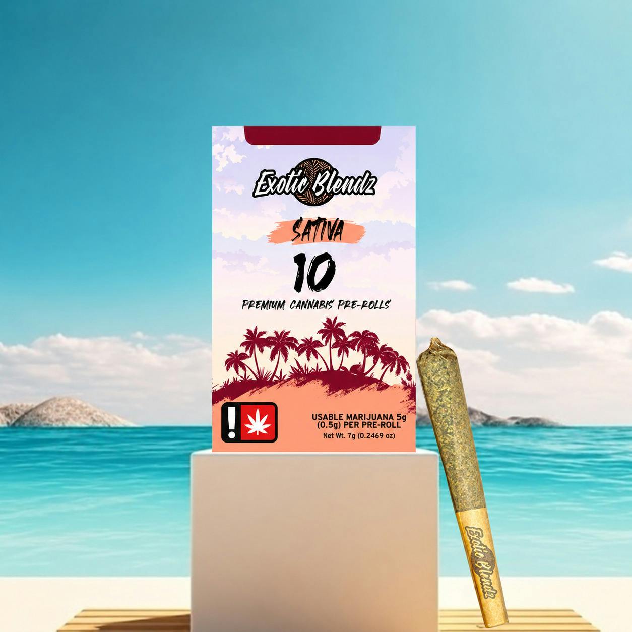 EXOTIC BLENDZ - PREROLL - 0.5G x 10 - SATIVA - ALIEN DREAMS