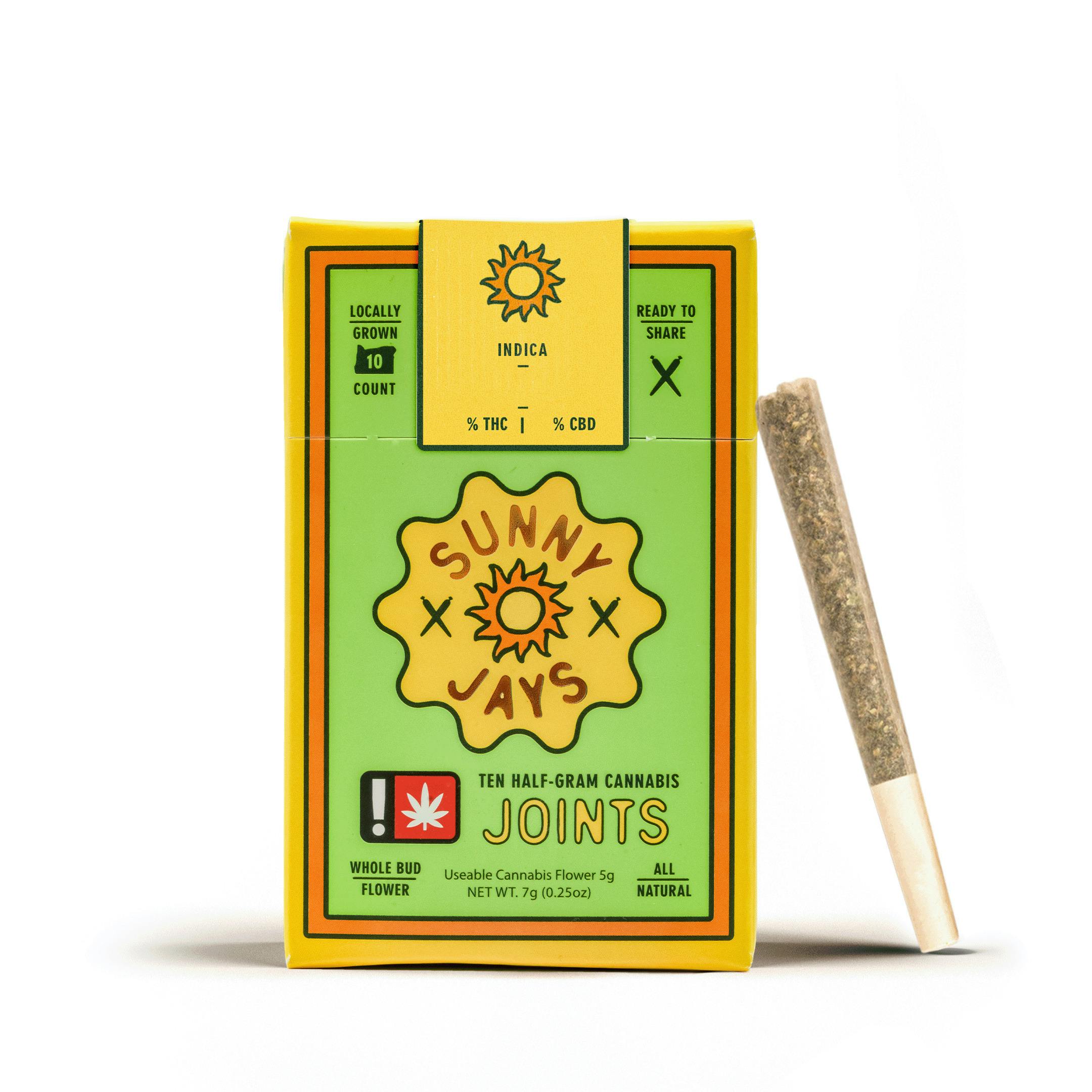 SUNNY JAYS - PREROLL - 10 PACK - INDICA - GUSH MINTZ