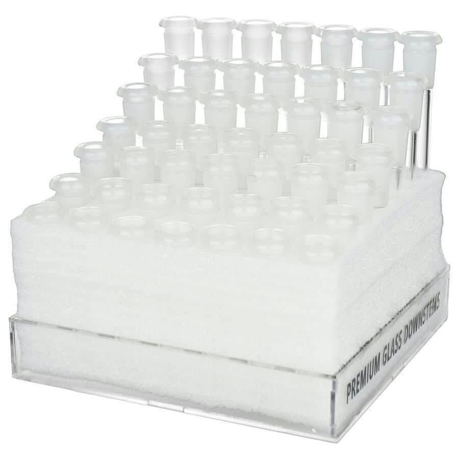 Glass Downstem w/ Acrylic Display - 14mm F / Sizes Vary