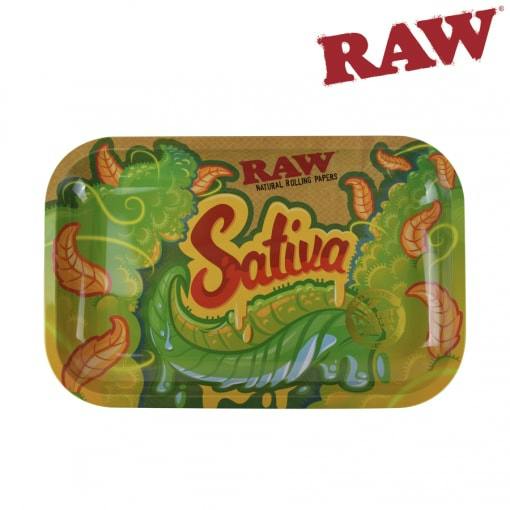 Small Sativa Rolling Tray RAW