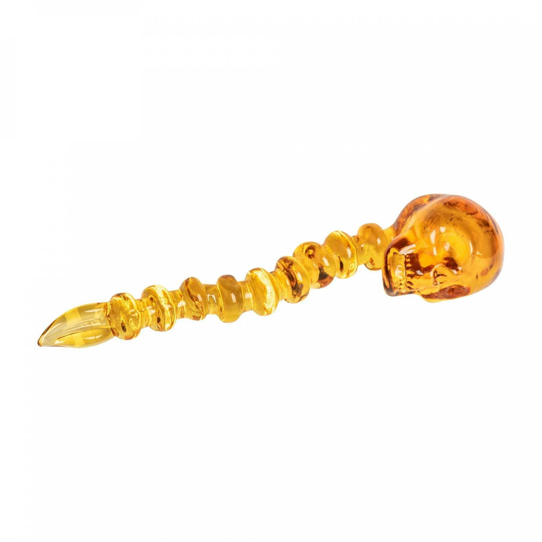 Amber Skeleton Dabber by Red Eye Glass