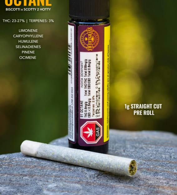 ORGANIC 91 OCTANE PRE-ROLLS - 3PK (INDICA)
