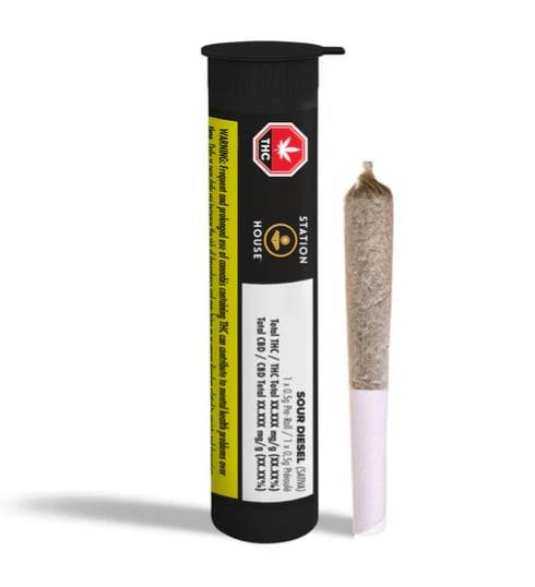 1PK - Sour Diesel Pre-Roll by Sation House (SATIVA)