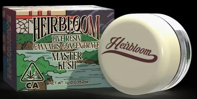 Heirbloom 1g Terp Sugar Master Kush