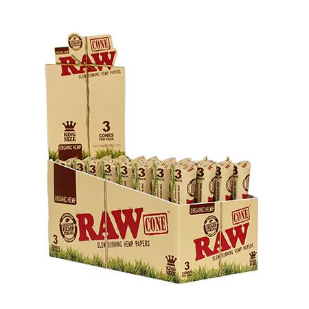 Raw Organic Hemp Cone King Size 3pk