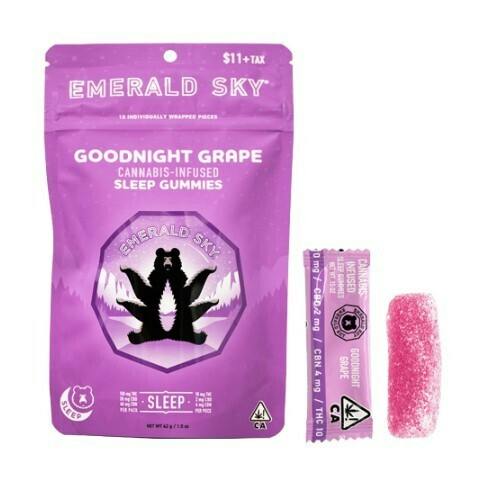 Emerald Sky Goodnight Grape 10 pack Sleep Gummies
