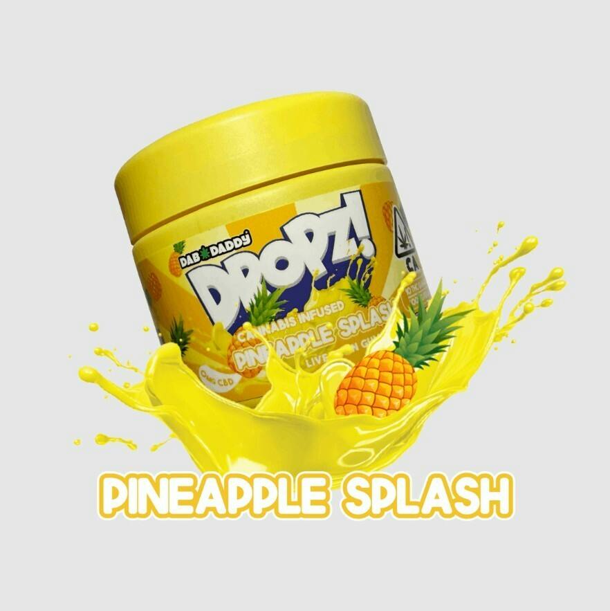 Dab Daddy Dropz 100mg Live Resin Gummies Pineapple Splash